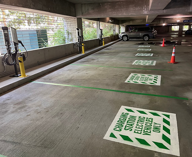 Completed EV charging station