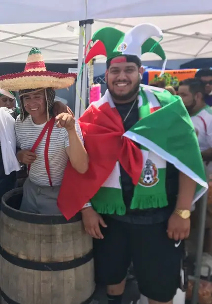 Blue hanging out with family